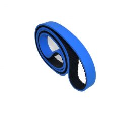 Timing belt with blue silicone coatings